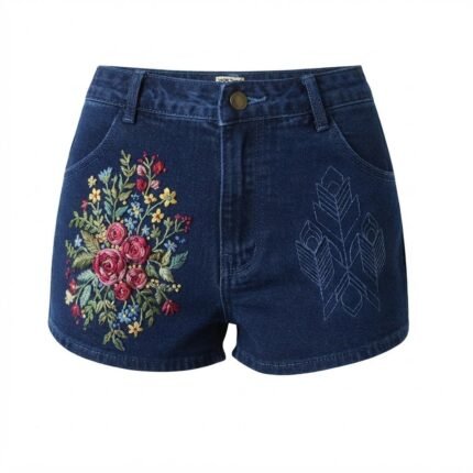 Custom Embroidered Denim Shorts for Fashion & Streetwear Brands