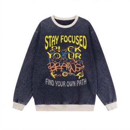 Custom Vintage Wash Graphic Crewneck Sweatshirt