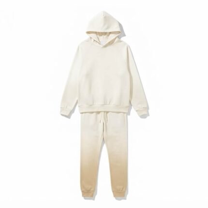 Cream Oversized Hoodie Sweat Suit for Streetwear & Casual Wear