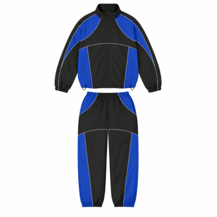 Black & Royal Blue Windbreaker Set – Premium Track Suit Collection