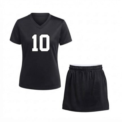 Custom Hockey Team Uniform | Black Field Hockey Jersey & Skirt Set for Teams and Sports Brands